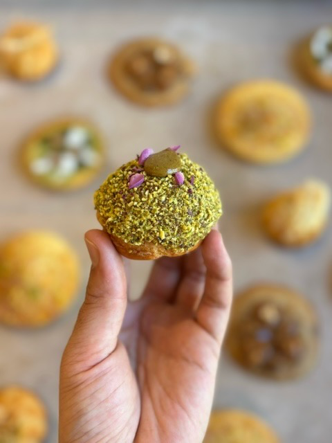 Chou Pistache Fleur d'Oranger