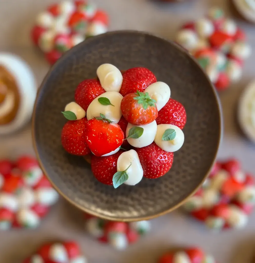 Tarte Fraise Gariguettes, Rhubarbe et Fleur d'Oranger